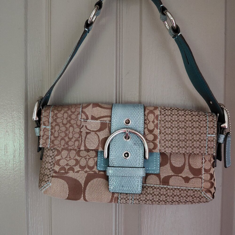 Coach Vintage Y2K Optic Signature Demi Shoulder Bag (No. C05Q-3689)